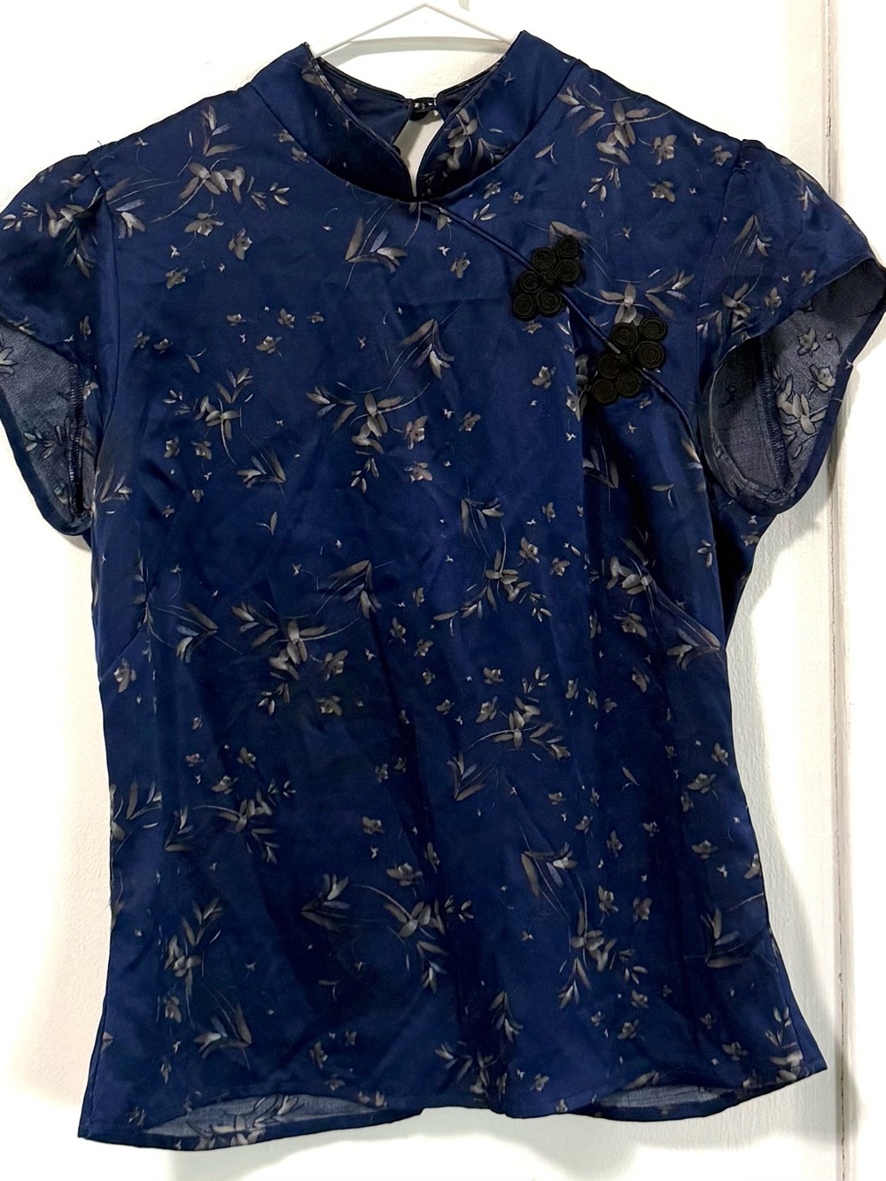 Reformation Silk Qipao Blouse Top